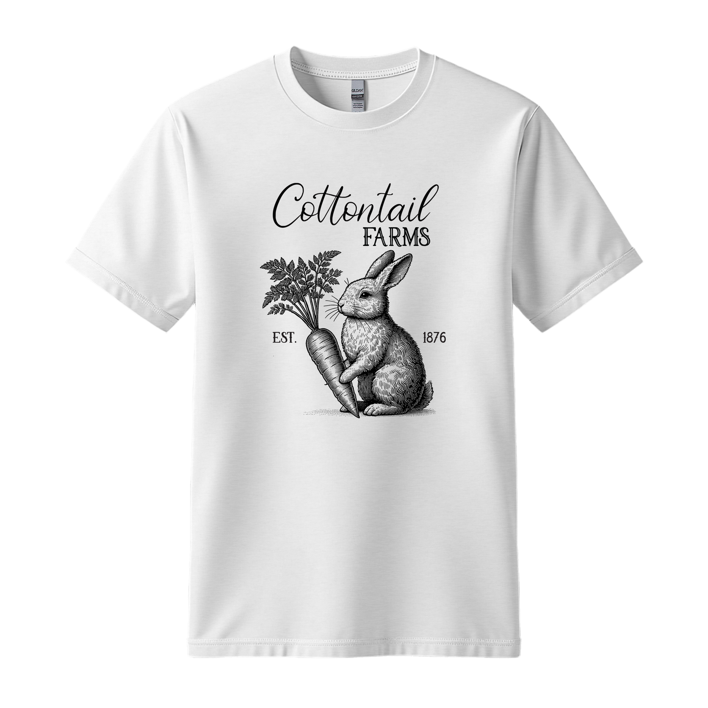 Cottontail Farms Vintage Rabbit Shirt – Farmhouse Bunny Graphic Tee