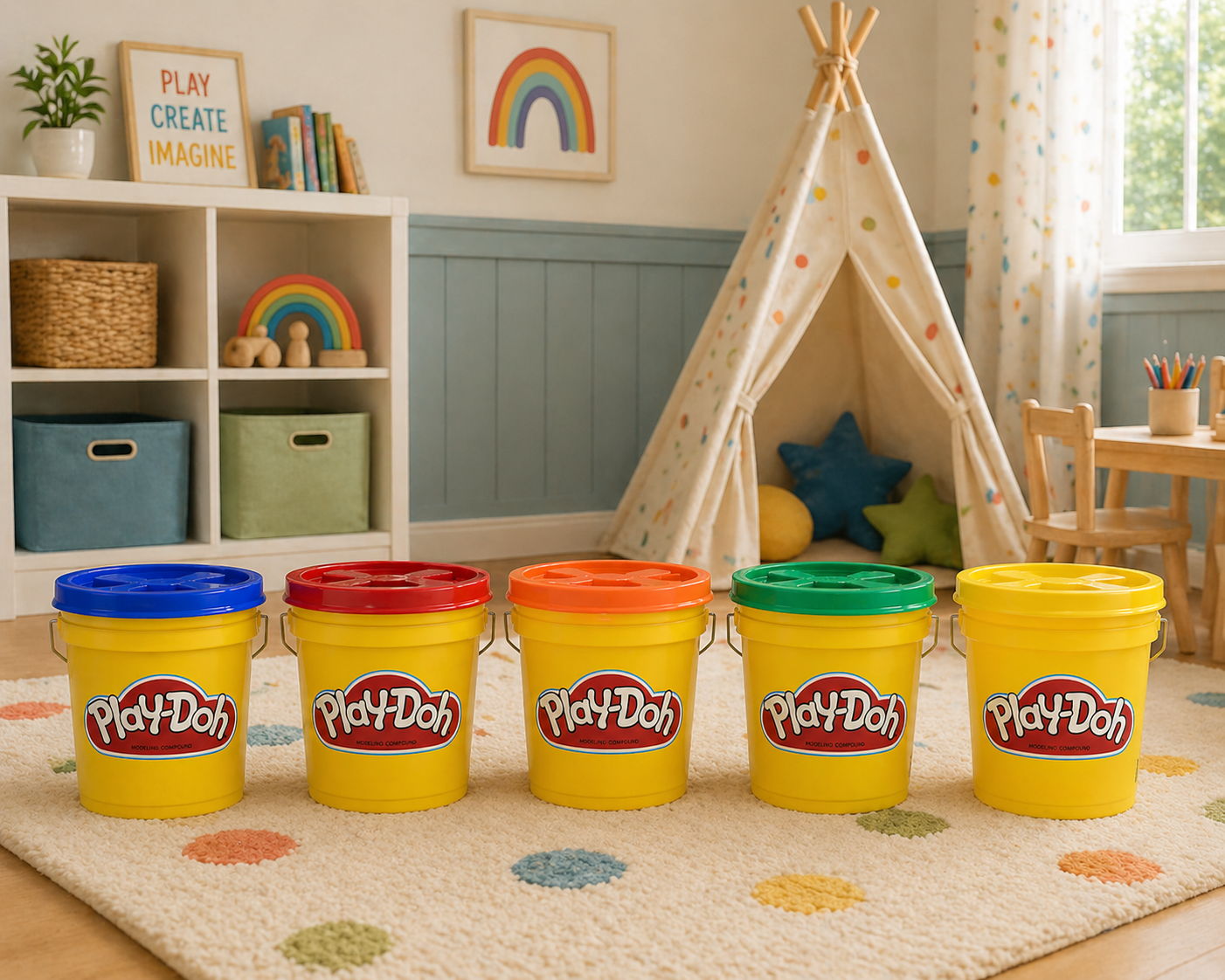 0 Custom Personalized Play-Doh Storage Buckets