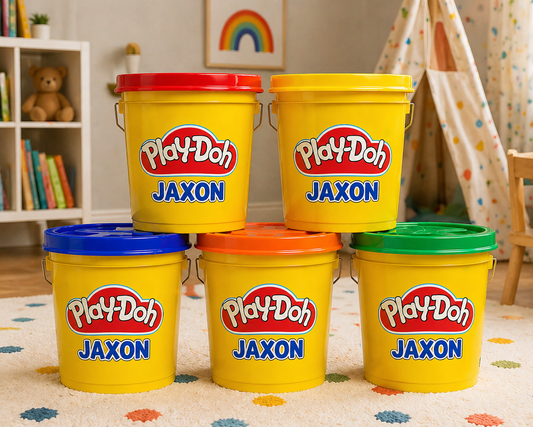 0 Custom Personalized Play-Doh Storage Buckets