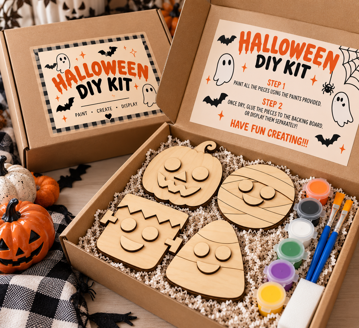 Halloween DIY Wooden Paint Kit