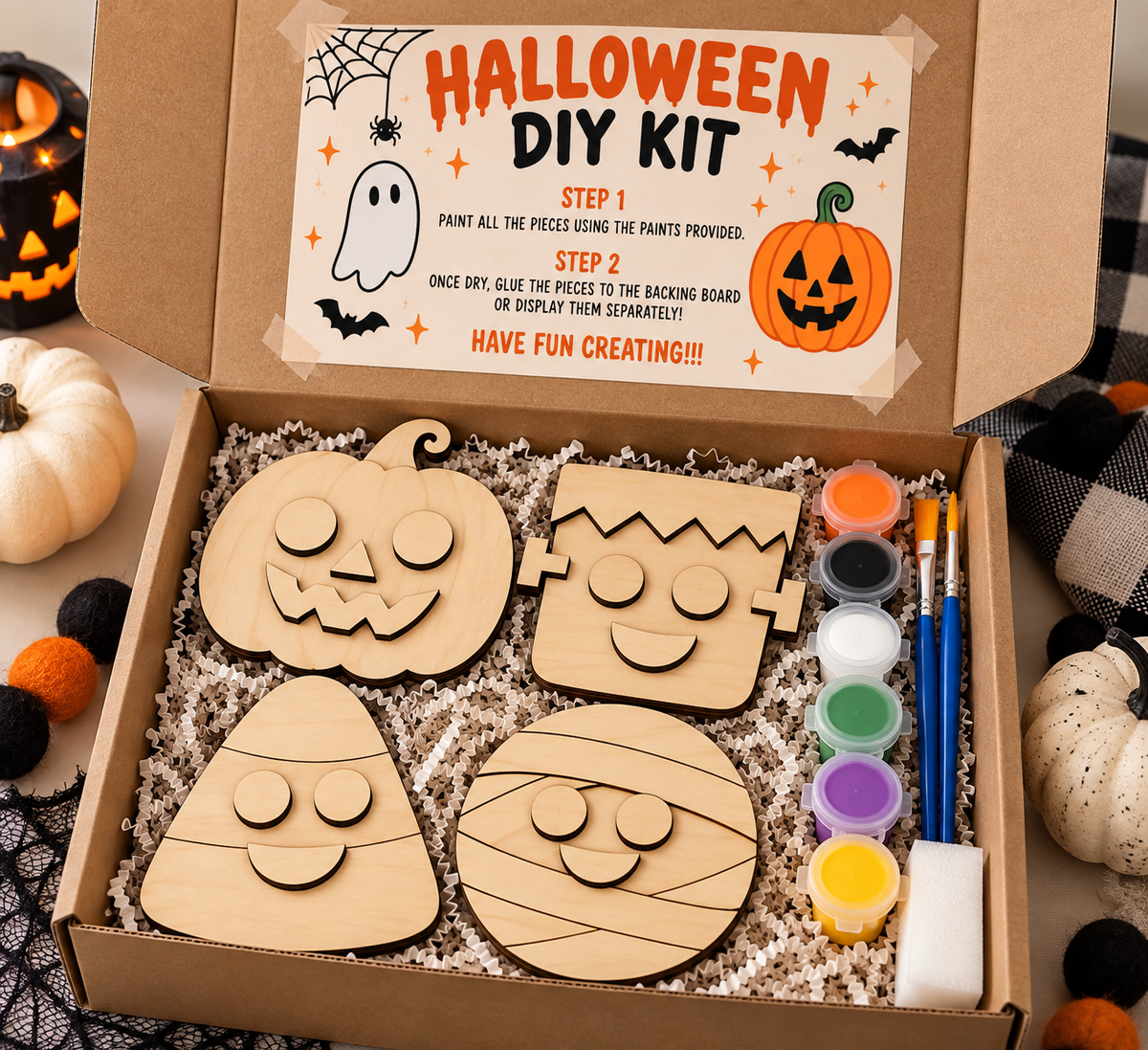 Halloween DIY Wooden Paint Kit