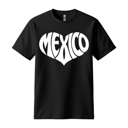 Mexico Heart Graphic T-Shirt | Cute Mexico Pride Tee