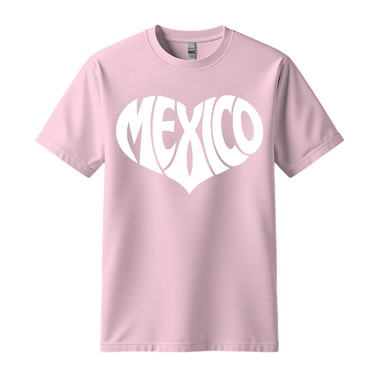 Mexico Heart Graphic T-Shirt | Cute Mexico Pride Tee